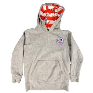 Vans Off The Wall‎ Waldo Hoodie Kids Sz Medium Gray I Found Waldo Pullover